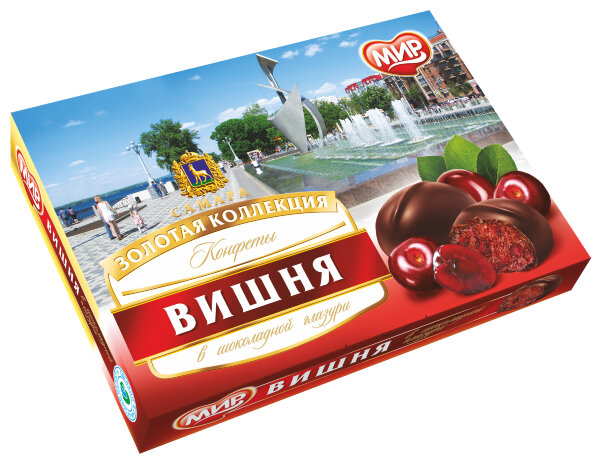 №2 КФ МИР Вишня в шоколадной глазури 160г в Серове